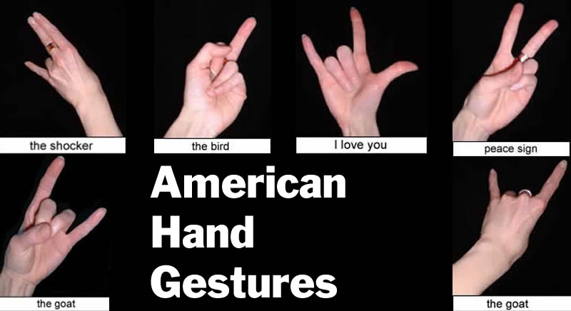 american hand gestures