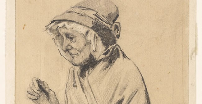 Old Woman in Shawl and Cap