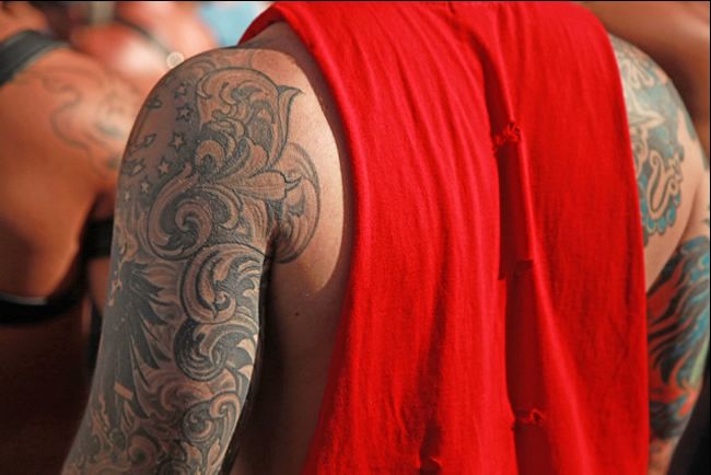 Man with sleeve tattoo