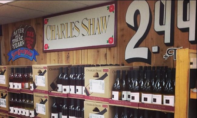 Charles Shaw wine at Trader Joe’s